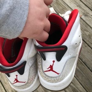 Red and white Jordan’s sons of mars
